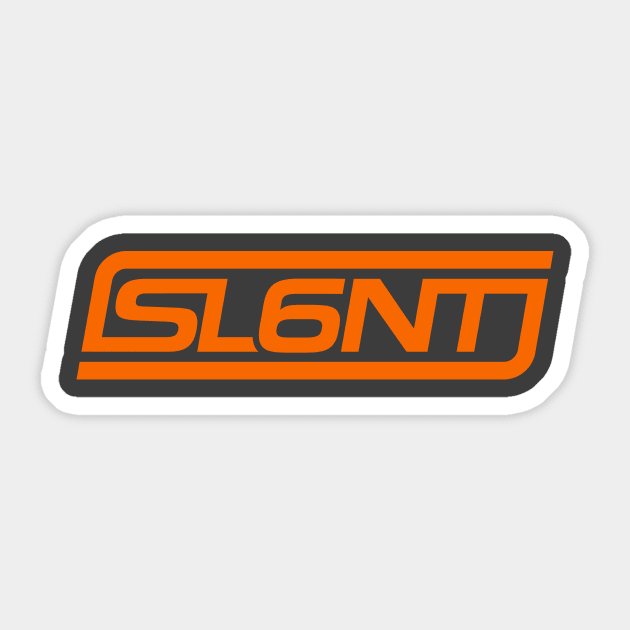 Slant 6 Icon (Orange + Asphalt) Sticker by jepegdesign